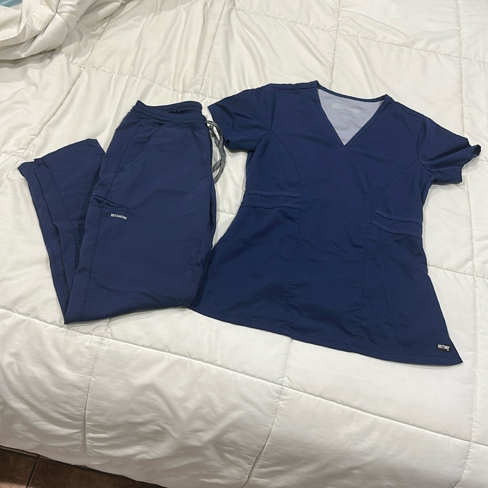 Grey's Anatomy Navy Blue Scrub Set